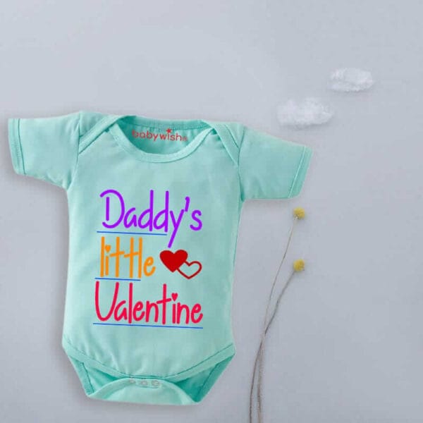 Baby First Valentine Day Romper Clothes Baby valentine Bodysuits Newborn Outfit Envelop Neck Half Sleeve Unisex Onesies"Little Valentine"