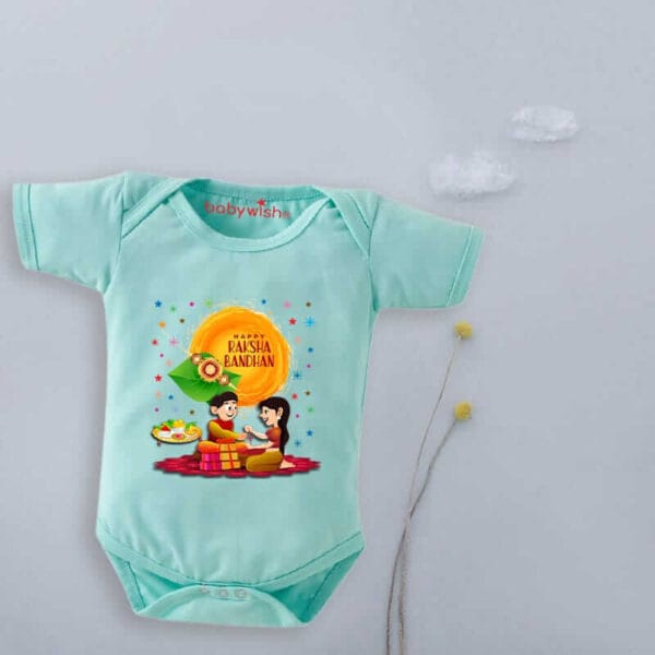 Babywish Rakshabandhan Romper Brother Sister Matching dress Rakshabandhan gift for Rakhi - Image 5
