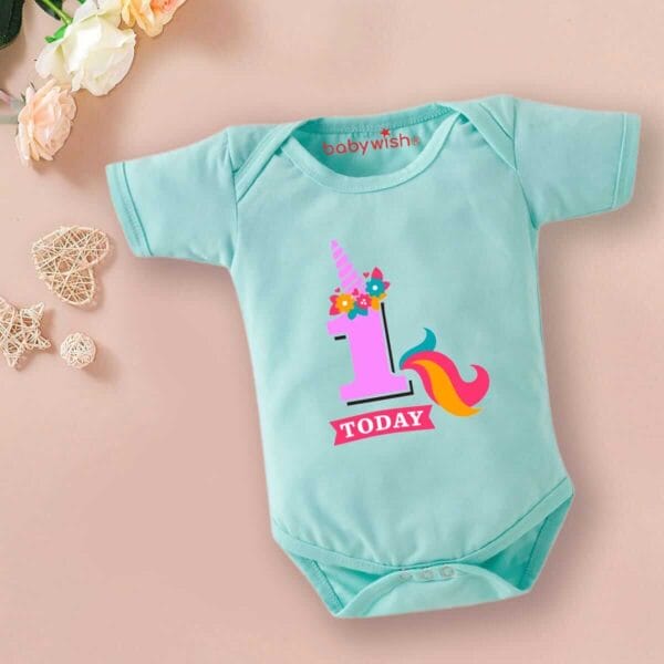 One month unisex baby romper half sleeve round neck onesie - Image 2