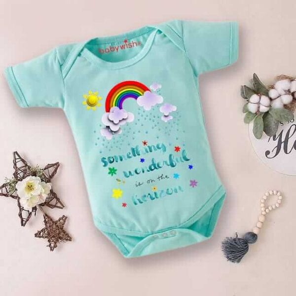 Baby Newborn Monsoon Bodysuits romper Half Sleeve Envelope Neck Onesies Rainfall  Outfit - Image 2
