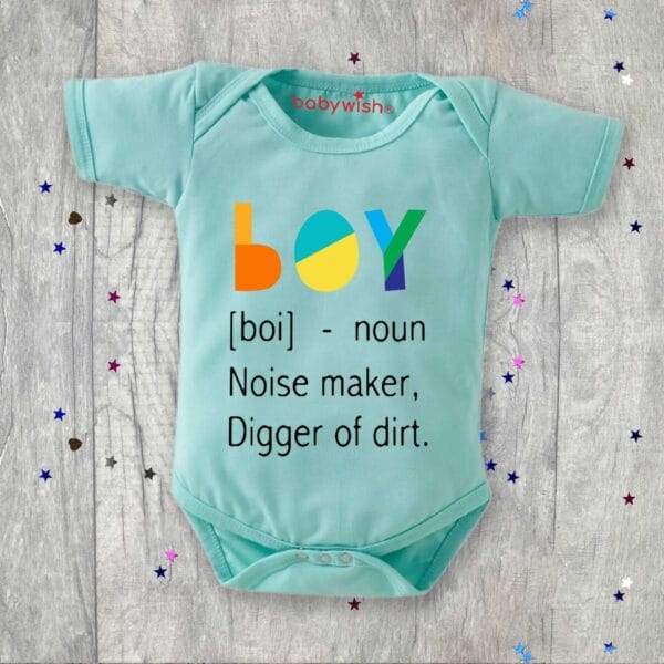 Baby First Birthday Celebrations Romper Clothes Baby Newborn Bodysuits Outfit Envelop Neck Half Sleeve Unisex Onesies "Boy Elaboration" - Image 3