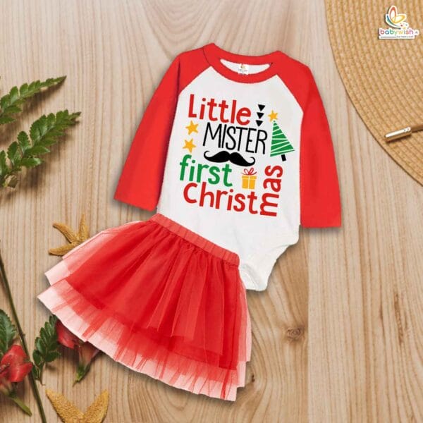 Newborn girls tutu skirt Full Sleeve romper Christmas print onesies bodysuits for baby 0 to 12 months - Image 2