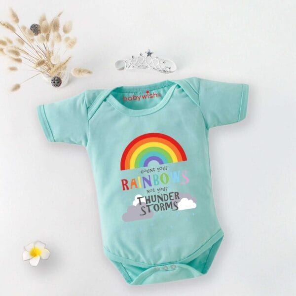 Baby Newborn Monsoon Bodysuits romper Half Sleeve Envelope Neck Onesies Rainfall  Outfit - Image 2