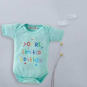 Baby First Birthday Celebrations Romper Clothes Baby Newborn Bodysuits Outfit Envelop Neck Half Sleeve Unisex Onesies "Heart Editions Star Print"
