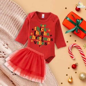 Newborn girls tutu skirt Full Sleeve romper Christmas print onesies bodysuits for baby 0 to 12 months