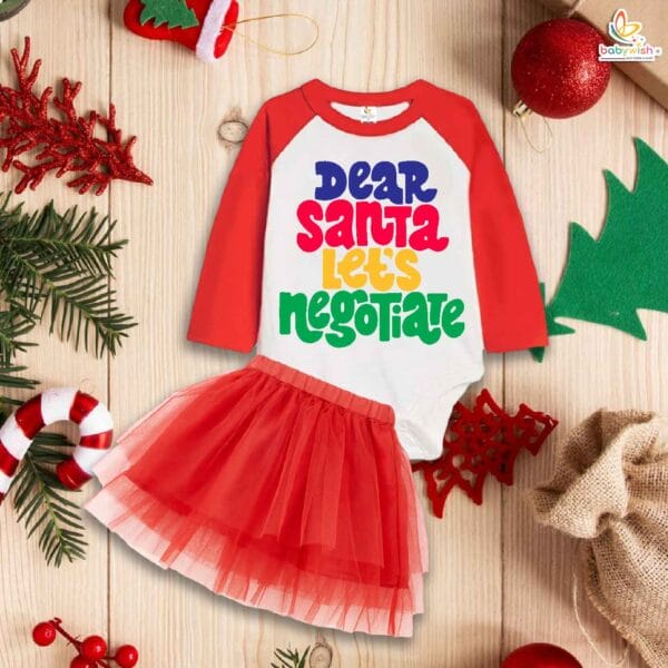 Newborn girls tutu skirt Full Sleeve romper Christmas print onesies bodysuits for baby 0 to 12 months - Image 2