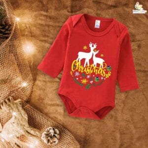 Babywish Christmas Romper Clothes My First Merry Bodysuit Romper Christmas 2 Dear Print