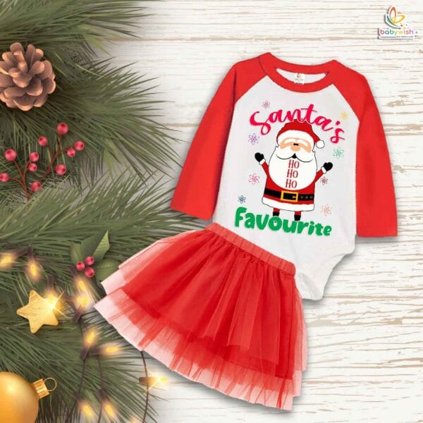 Newborn girls tutu skirt Full Sleeve romper Christmas print onesies bodysuits for baby 0 to 12 months - Image 2
