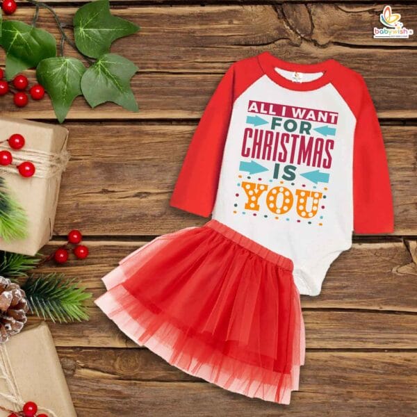 Newborn girls tutu skirt Full Sleeve romper Christmas print onesies bodysuits for baby 0 to 12 months - Image 2