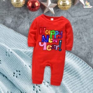 My First New Year Romper | Happy New Year! Full Body Bodysuit for Baby Boys & Girls | Festive New Year Outfit – Babywish
