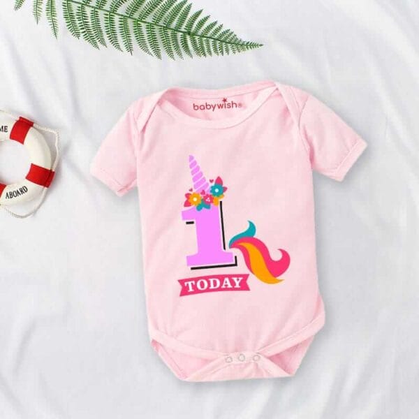 One month unisex baby romper half sleeve round neck onesie - Image 3