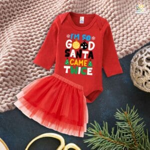 Newborn girls tutu skirt Full Sleeve romper Christmas print onesies bodysuits for baby 0 to 12 months