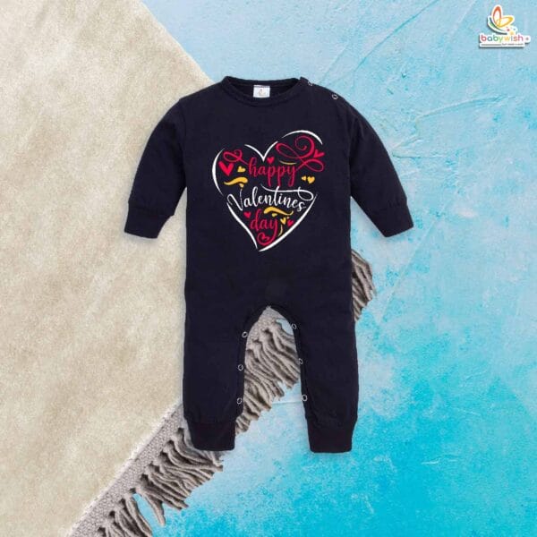 Happy Valentine’s Day Baby Romper – My First Valentine’s Day Full Body Bodysuit for Newborn & Infant | Cute Baby Girl & Boy Valentine Outfit | Soft & Cozy Baby Clothes – Babywish - Image 2