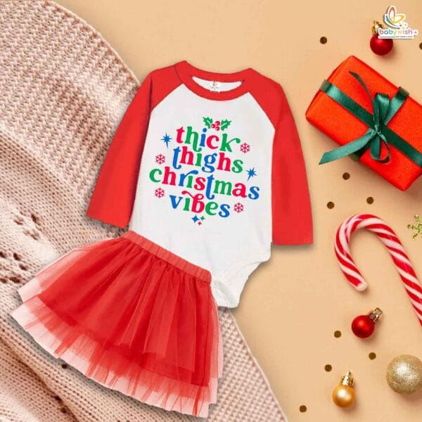 Newborn girls tutu skirt Full Sleeve romper Christmas print onesies bodysuits for baby 0 to 12 months - Image 2