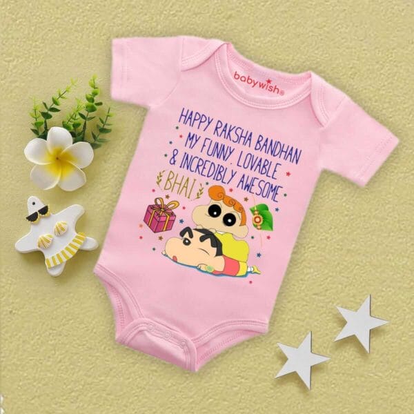 Babywish Rakshabandhan Romper Brother Sister Matching dress Rakshabandhan gift for Rakhi - Image 3