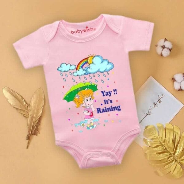 Baby Newborn Monsoon Bodysuits romper Half Sleeve Envelope Neck Onesies Rainfall  Outfit - Image 3