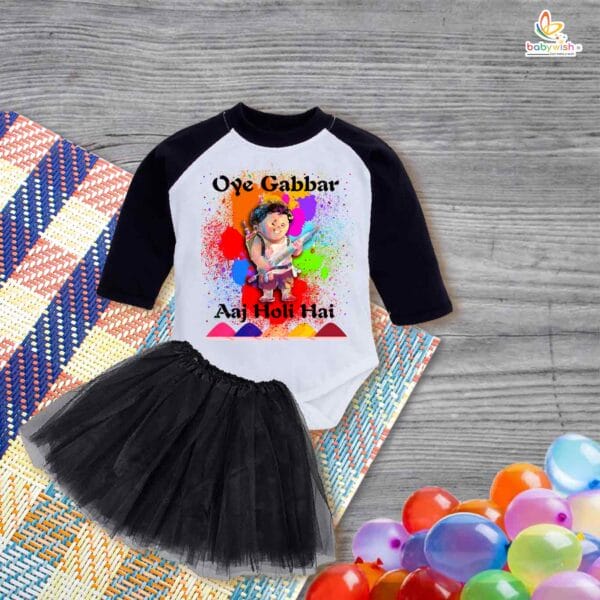 Newborn girls tutu skirt Full Sleeve romper Holi print onesies bodysuits for baby 0 to 12 months - Image 4