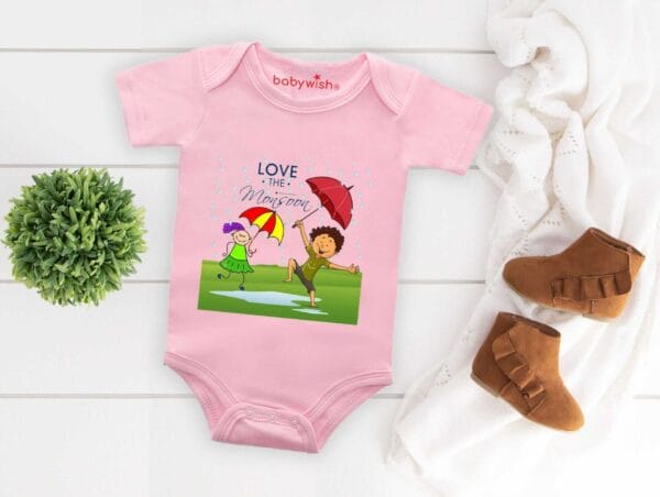 Baby Newborn Monsoon Bodysuits romper Half Sleeve Envelope Neck Onesies Rainfall  Outfit - Image 3