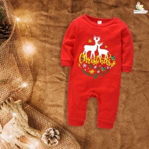 Babywish Christmas Full Body Romper Clothes My First Merry Full Bodysuit Christmas 2 Dear Print