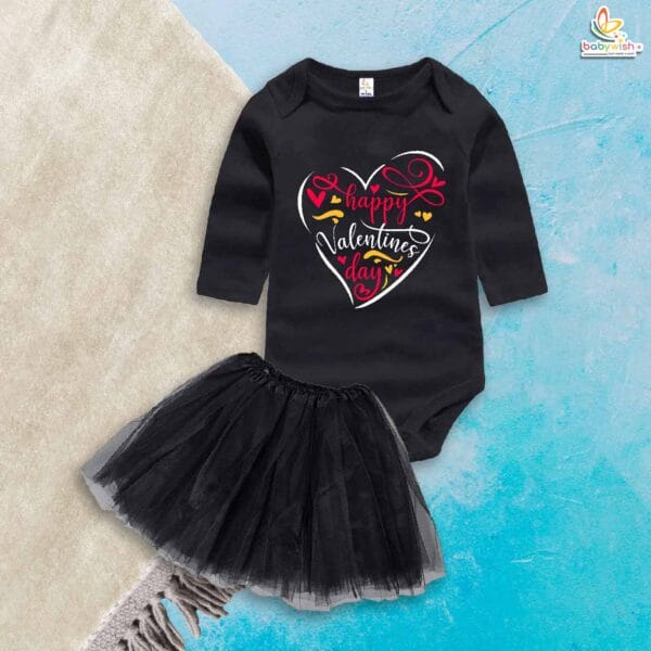 Babywish Newborn girls tutu skirt Full Sleeve romper Valentine Day print onesies bodysuits for baby 0 to 12 months - Image 3