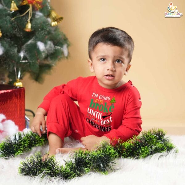 Babywish Christmas Full Body Romper Clothes My First Merry Bodysuit I am going to broke until next christmas - Image 4