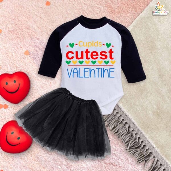 Babywish Newborn girls tutu skirt Full Sleeve romper Valentine Day print onesies bodysuits for baby 0 to 12 months - Image 4