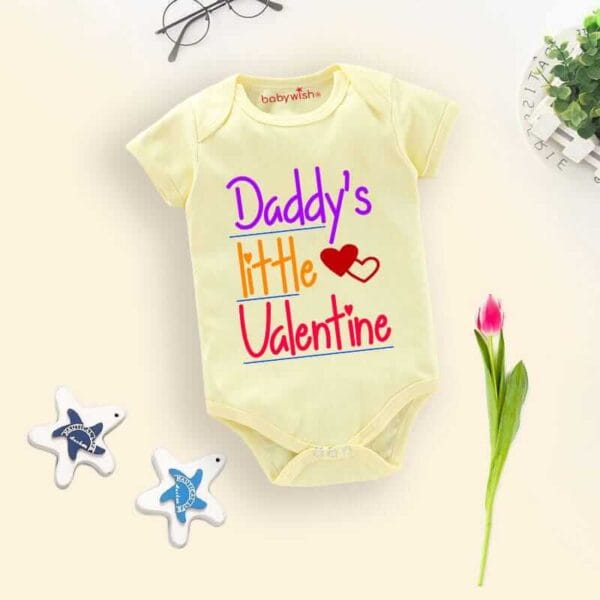 Baby First Valentine Day Romper Clothes Baby valentine Bodysuits Newborn Outfit Envelop Neck Half Sleeve Unisex Onesies"Little Valentine" - Image 3