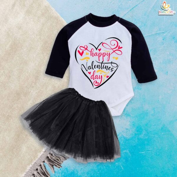 Babywish Newborn girls tutu skirt Full Sleeve romper Valentine Day print onesies bodysuits for baby 0 to 12 months - Image 4