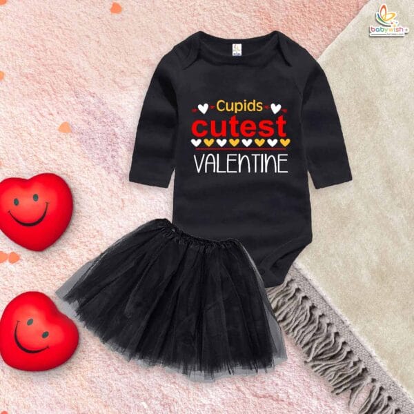 Babywish Newborn girls tutu skirt Full Sleeve romper Valentine Day print onesies bodysuits for baby 0 to 12 months - Image 3