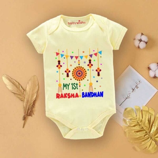 Babywish Rakshabandhan Romper Brother Sister Matching dress Rakshabandhan gift for Rakhi - Image 3