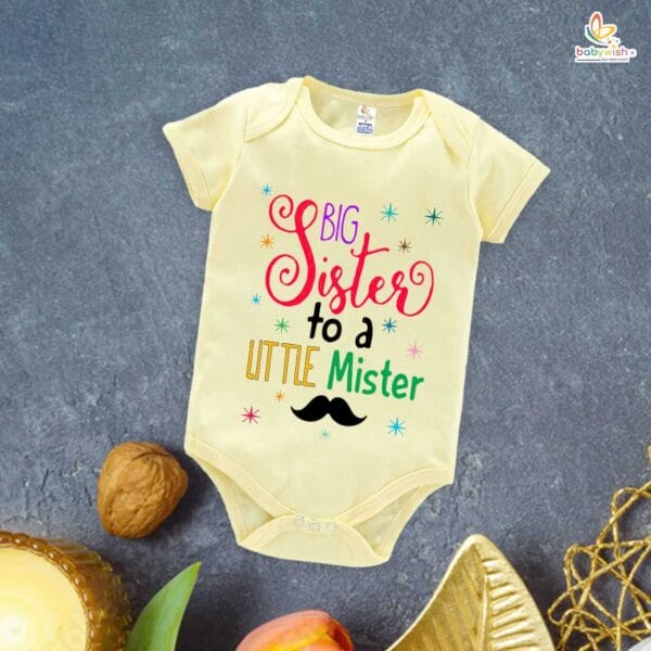 Babywish Rakshabandhan Romper Brother Sister Matching dress Rakshabandhan gift for Rakhi - Image 3
