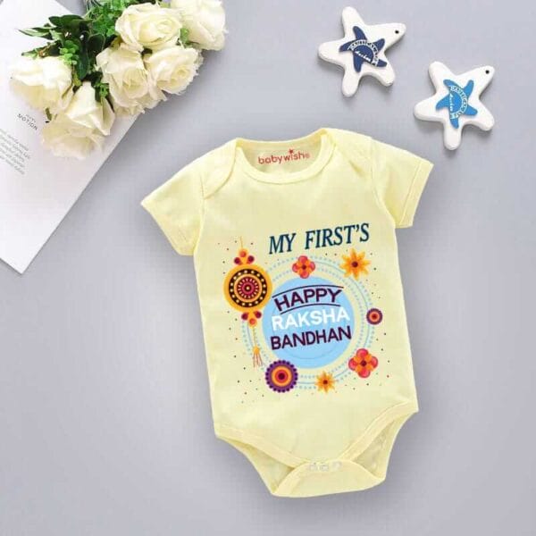 Babywish Rakshabandhan Romper Brother Sister Matching dress Rakshabandhan gift for Rakhi - Image 3