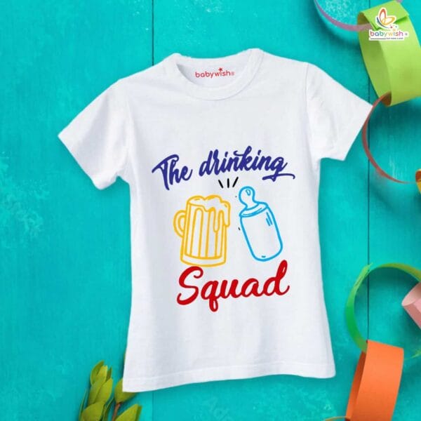 Fathers Day Special Combo White T-Shirts and Romper Sets for Father and baby Combo Pack of 2 | The Drinking Squad | - Image 2