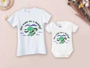 Fathers Day Special Combo White T-Shirts and Romper Sets for Father and baby Combo Pack of 2 | You Made me a Daddy|