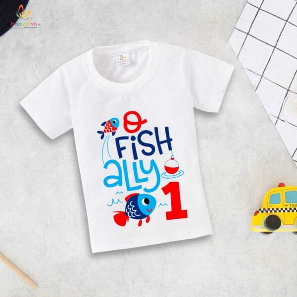 One Year Birthday Unisex T-Shirt Half Sleeve Round Neck Topwear tee for kids