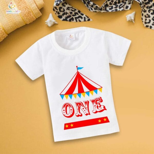 One Year Birthday Unisex T-Shirt Half Sleeve Round Neck Topwear tee for kids - Image 2