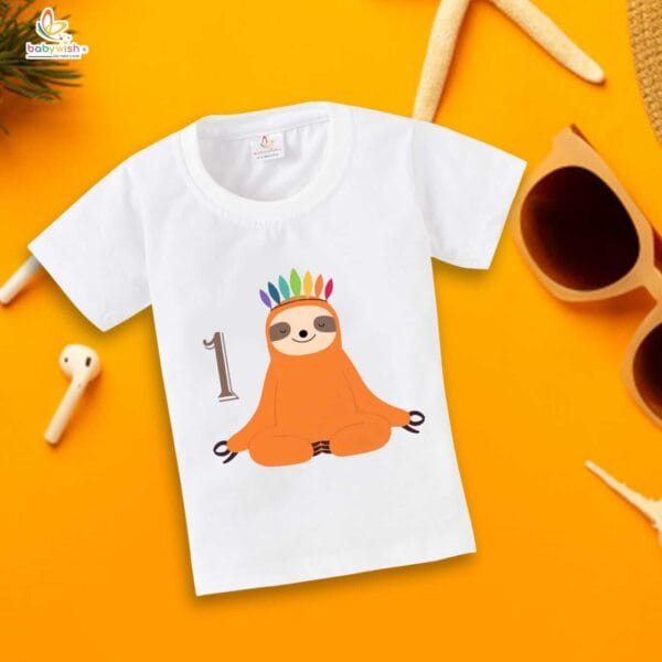 One Year Birthday Unisex T-Shirt Half Sleeve Round Neck Topwear tee for kids - Image 4