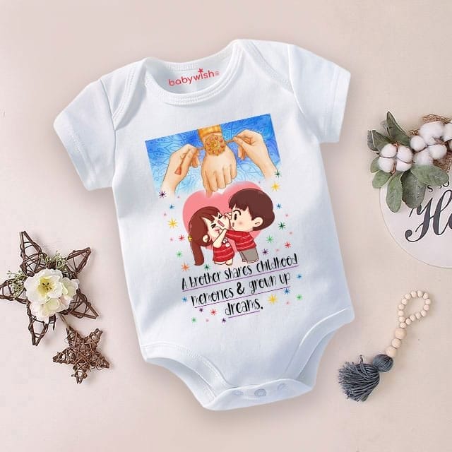Babywish Rakshabandhan Romper Brother Sister Matching dress Rakshabandhan gift for Rakhi