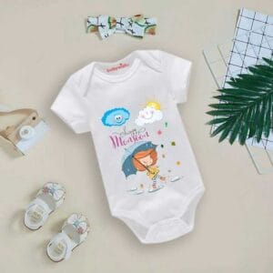 Baby Newborn Monsoon Bodysuits romper Half Sleeve Envelope Neck Onesies Rainfall  Outfit
