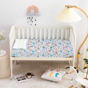 Baby Waterproof Bed Mattress Protector Orange Drysheet for Baby Soft Breathable Waterproof Bed Sheet Protector