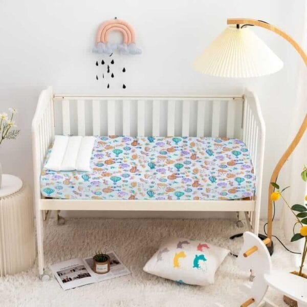 Baby Waterproof Bed Mattress Protector Orange Drysheet for Baby Soft Breathable Waterproof Bed Sheet Protector