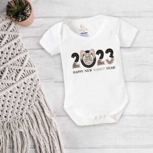 Babywish New Year Romper Clothes My First New Year Bodysuits Happy New Rabbit Year 2024