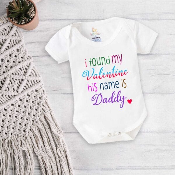 Baby First Valentine Day Romper Clothes Baby valentine Bodysuits Newborn Outfit Envelop Neck Half Sleeve Unisex Onesies"Parents is my Valentine" - Image 5