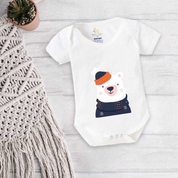 Baby First Birthday Celebrations Romper Clothes Baby Newborn Bodysuits Outfit Envelop Neck Half Sleeve Unisex Onesies "White Panda Print" - Image 4
