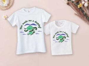 Fathers Day Special Combo White T-Shirts Sets for Father and KId Combo Pack of 2  |You Made me a Daddy|