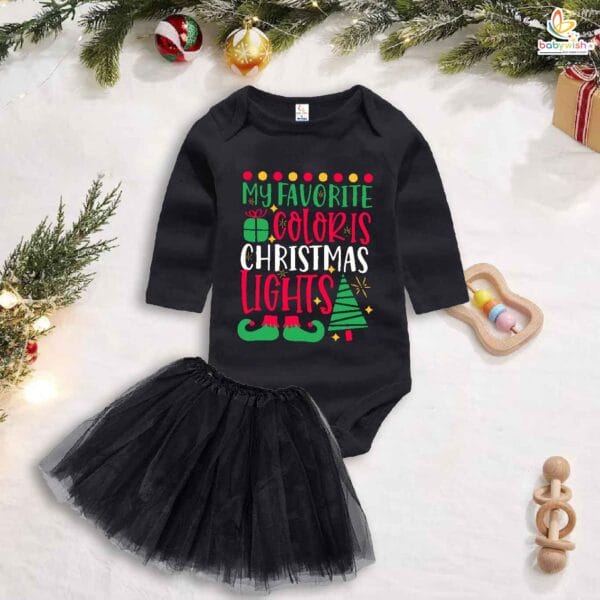 Newborn girls tutu skirt Full Sleeve romper Christmas print onesies bodysuits for baby 0 to 12 months - Image 4