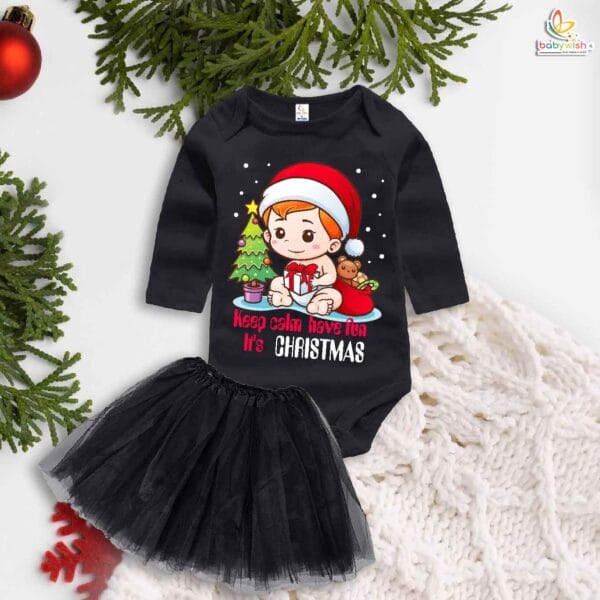 Newborn girls tutu skirt Full Sleeve romper Christmas print onesies bodysuits for baby 0 to 12 months - Image 4