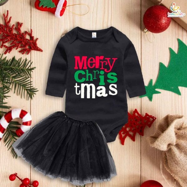 Newborn girls tutu skirt Full Sleeve romper Christmas print onesies bodysuits for baby 0 to 12 months - Image 4
