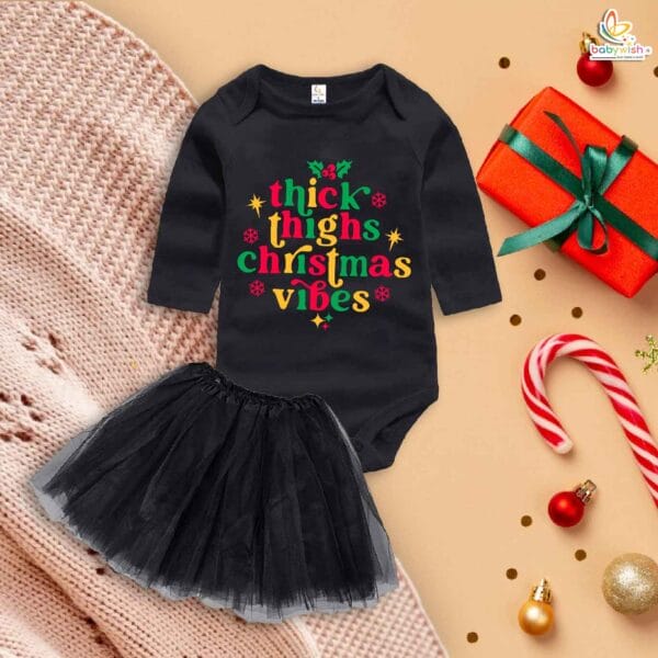 Newborn girls tutu skirt Full Sleeve romper Christmas print onesies bodysuits for baby 0 to 12 months - Image 4
