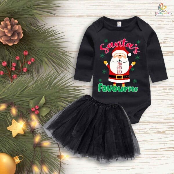 Newborn girls tutu skirt Full Sleeve romper Christmas print onesies bodysuits for baby 0 to 12 months - Image 4